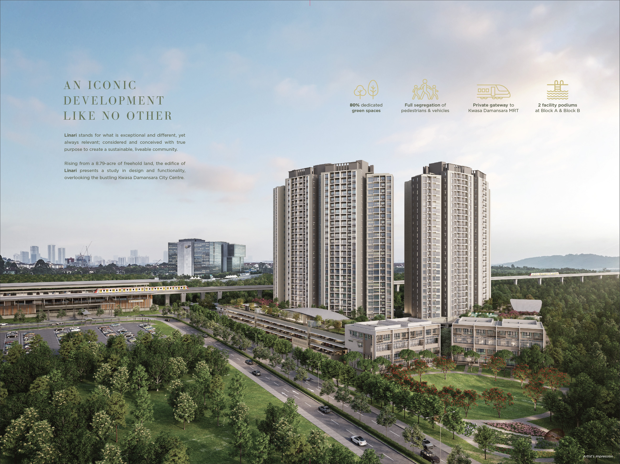 Linari @ Kwasa Damansara aerial rendering